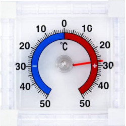 Termómetro Adhesivo de Pared para Interior y Exterior – Rango de Temperatura -50 °C a +50 °C